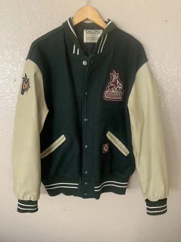 Vintage DeLong Arizona Coyotes Letterman Jacket Men’s L Wool NHL Hockey Varsity Cover