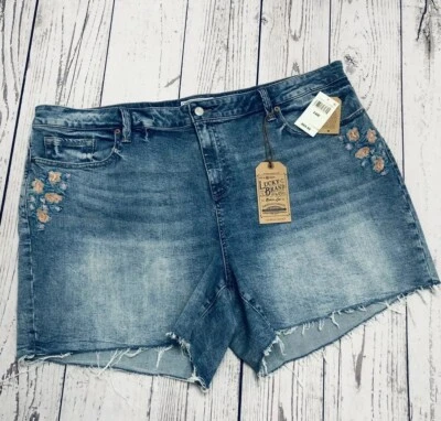 Pantalones Cortos Para Mujer Lucky Brand Denim Estampado Floral Georgia Peach, Talla 24W, ¡NUEVOS CON ETIQUETAS! Foto 1 de 4