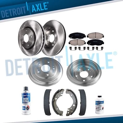 Rotores delanteros y pastillas de freno + tambor trasero y zapatas para Honda Civic 2006-2011 1,8 L Foto 1 de 4