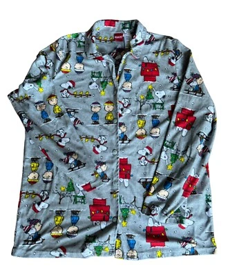 Conjunto de Pijama Peanuts Niños Mediano Navidad Vacaciones Snoopy Charlie Brown Linus Lucy Foto 1 de 4