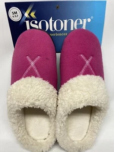 Isotoner PINK Clog House Slippers Cushion New Size SM 6.5 - 7 - Picture 1 of 2