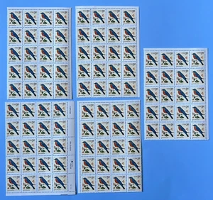 Scott #3033 Eastern Bluebird 3¢ - 5 Plate Blocks/20 | 100 Stamps Total - 1996 - Picture 1 of 3