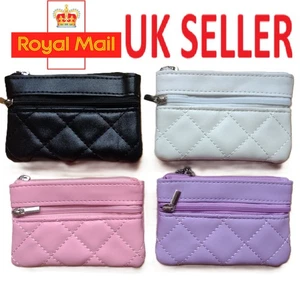 Ladies Small Soft Coin Purse with Keyring cash money change card holder pocket - Picture 1 of 13