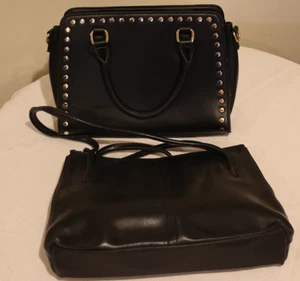 Par de carteras de cuero negras Vera Pelle y desconocidas ambas en excelente estado - Imagen 1 de 13