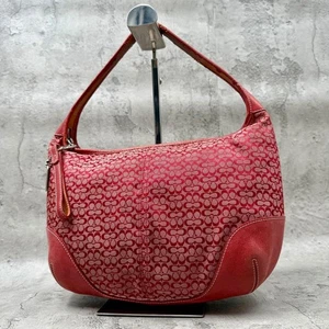 Bolso de Hombro Coach 6617 Vintage Rojo Firma Ergo Hobo Cartera Y2K Usado Mujeres - Imagen 1 de 16