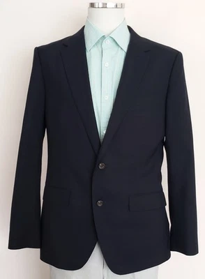 Blazer BONOBOS Marzotto Lana Italiana Para Hombres 42R Negro Abrigo Deportivo Chaqueta Calce Ajustado Foto 1 de 4