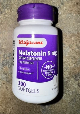 100 Walgreens Dye-Free Melatonin 10mg Quick Dissolve Tablets, Cherry, Exp: 5/26 - Image 1 of 4