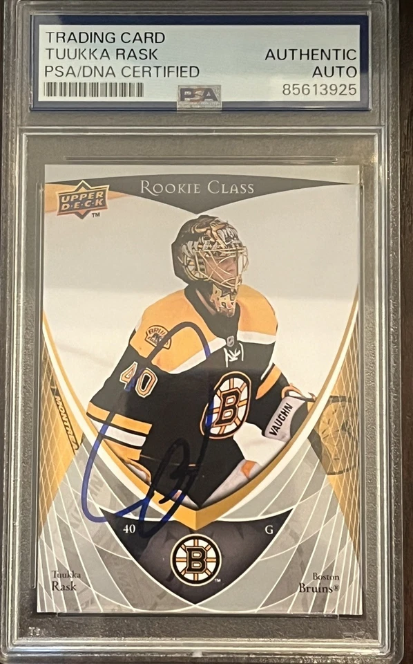 Tuukka Rask Firmado 2007/08 Cubierta Superior Novato Clase Rc PSA/ADN Bruin Encapsulado Foto 1 de 1