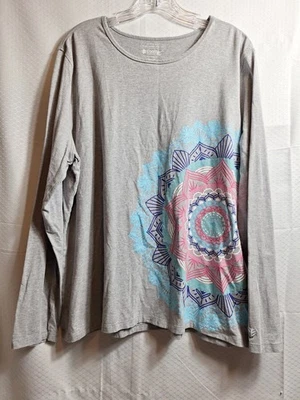 COOLIBAR Morada Everyday Graphic T-Shirt Sz XXL Gray UPF50+ Sun Protection L/S - Image 1 of 4