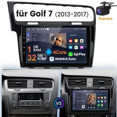 Für VW Golf VII MK7 2013-2017 10" Carplay Autoradio Android GPS Navi BT Kam DAB+ - Bild 1 von 4
