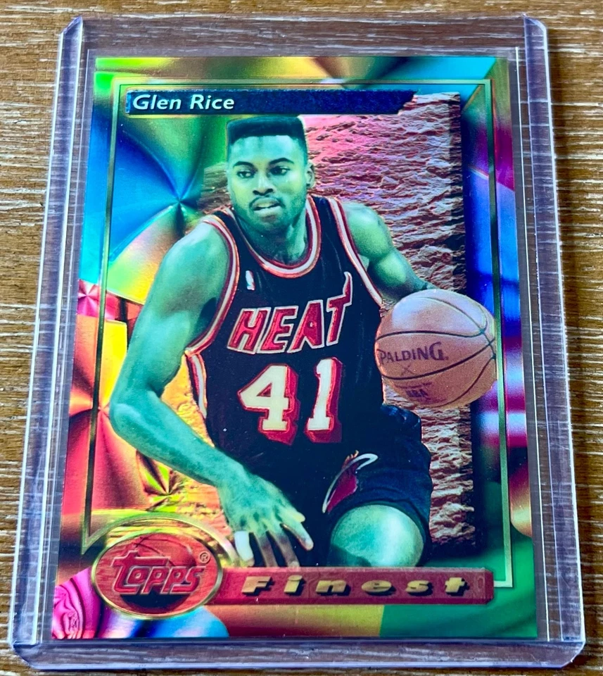 GLEN RICE 93-94 Topps Finest REFRACTOR PARALLEL ! MIAMI HEAT ! - Image 1 of 1