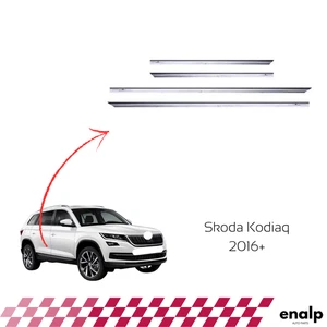 Chrome Side Door Streamer 4 pcs Stainless Steel For Skoda Kodiaq 2016-After - Foto 1 di 7