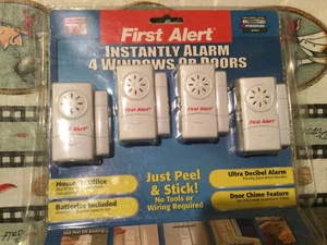 Primo Allarme Istantaneo con 4 Unità per Finestre o Porte, (NUOVO, In Confezione) - Foto 1 di 1