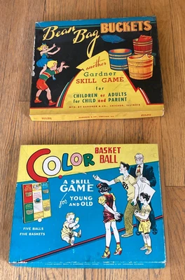 2 Juegos De Colección: Canasta de Color Bola y Bolsa de Frijoles Cubos - Juego de Habilidad Gardner COMPLETO Foto 1 de 4