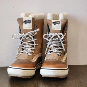 VANS Standard Snow MTE Tall WINTER BOOTS Mens 6.5 /Womens 7.5 Chipmunk Brown EUC - Picture 1 of 16