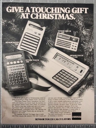 1978 Sharp Sensor Touch Calculators Print Ad Xmas Christmas (flaw) | eBay