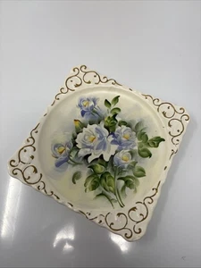 Vintage Enesco Japan Floral Handbemalt Keramik Wandteller - Bild 1 von 15