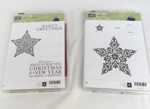 Stampin Up Bright & Beautiful 1 & 2 Rubber Stamp Set Of 8 Stamps Retired 135029 - Picture 1 of 5