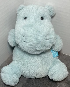 Manhattan Toy Co blaues Nilpferd Nilpferd sitzender Sitzsack Plüschtier Stofftier 7 Zoll - Bild 1 von 8