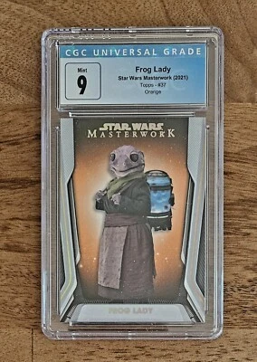 2021 Topps Star Wars Masterwork Orange 7/10 Frog Lady #37 CGC 9 MINT - Image 1 of 2