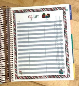 Lista de regalos de Navidad tablero inserto 4 uso con un planificador de vida Erin Condren- - Imagen 1 de 3
