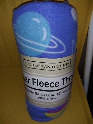  Blue with Unicorns/Rainbow/moons Polar Blanket 50"x 60" by Manhattan Heights - Image 1 of 4