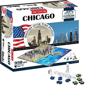 4D Cityscape Chicago Skyline Puzzle - Picture 1 of 7