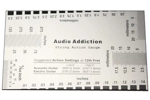 String Action Gauge Luthier Setup Ruler Electric Guitar Bass Ships from USA !!! - Picture 1 of 3