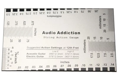 String Action Gauge Luthier Setup Ruler Electric Guitar Bass Ships from USA !!! - Image 1 of 3