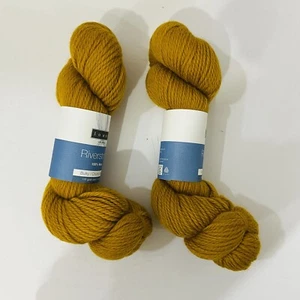 Louet Riverstone Wool Yarn Lot 2 100g Bulky Skeins in Harvest Moon Worsted Yarn - Picture 1 of 6