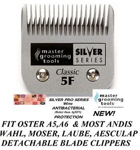 PRO Pet Grooming SILVER  5F 5FC 1/4" BLADE*Fit Oster A5 Many Andis,Wahl Clipper