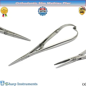 Mathieu Ligature Elastic Placing Pliers Slim 14cm Orthodontic Dental Instruments - Picture 1 of 3