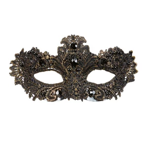 Gothic Maske gold Steampunk Venedigmaske venezianische Augenmaske Maskenball - Bild 1 von 4