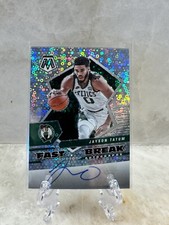 2021-22 Panini Mosaic Fast Break JAYSON TATUM Silver Disco Prizm Autographs Auto