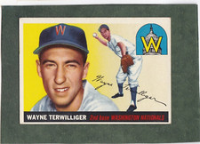 *1955 TOPPS #34 WAYNE TERWILLIGER, NATIONALS great card