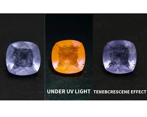 Natural Color Change Hackmanite 0.28 Carat 4.3x4.3 MM Cushion Shape Faceted Gem - Picture 1 of 10