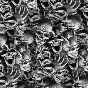 Satanic Skulls 25 - 18"x46" Hydrographic Film Hydro Dipping Dip Water Transfer - Picture 1 of 5