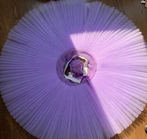 Lilac Professional Ballet Tutu Costume Rehearsal Russian 8 Layers Hooped Small  - Picture 1 of 6