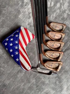 RH PING ISI # Matching Beryllium Copper Senior Flex Iron Set & PING Pal 2 Putter - Image 1 of 4