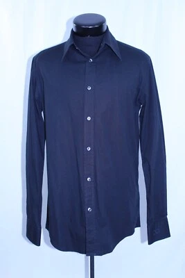 Camisa de vestir Dolce & Gabbana para hombre con botones 17/43 hecha en Italia plana dorada negra D&G Foto 1 de 4