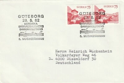 1982 Sweden cover from Goteborg to Dusseldorf Germany - Image 1 of 2