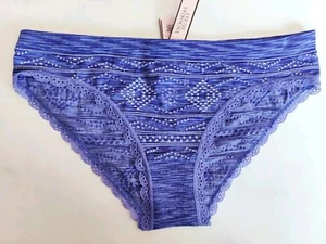 Victoria's Secret Seamless CHEEKINI Bikini Lace Trim Panty L - Picture 1 of 5