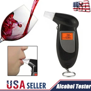 Digital LCD Police Breath Breathalyzer Test Alcohol Tester Analyzer DetectorTool - Picture 1 of 11