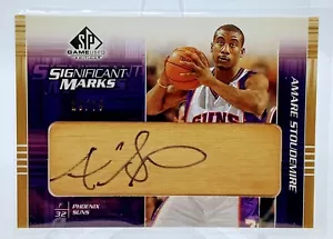 2003-04 SP juego usado marcas significativas oro automático- Amare Stoudemire/75 raro - Imagen 1 de 2