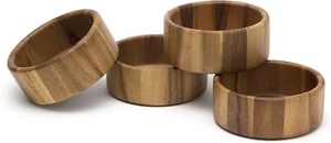 Lipper International 1143-4 Acacia Straight-Side Serving Bowls for Fruits NIB - Picture 1 of 4