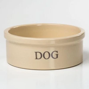 Ohio Stoneware Dog Food Crock Bowl Feeder Dish Labeled Dog Bristol 7 in - Picture 1 of 2