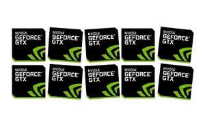 10pcs Sticker for NVIDIA GEFORCE GTX 17.5mm x 17.5mm Label Logo Decal Case Badge - Afbeelding 1 van 1