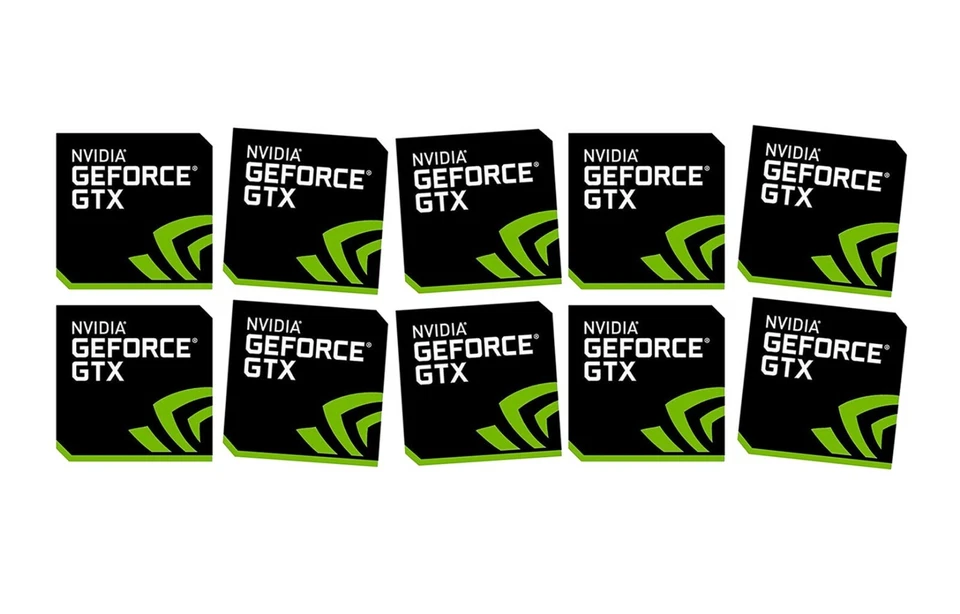 10pcs Sticker for NVIDIA GEFORCE GTX 17.5mm x 17.5mm Label Logo Decal Case Badge - Image 1 of 1