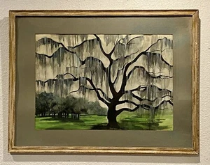 1959 Original SARA UFFELMAN (1920-1968) Landscape Watercolor Painting FRAMED - Picture 1 of 12