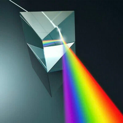 200*30*30mm Rainbow Optical Glass Triple Triangular Prism Physics Teaching - Image 1 of 4